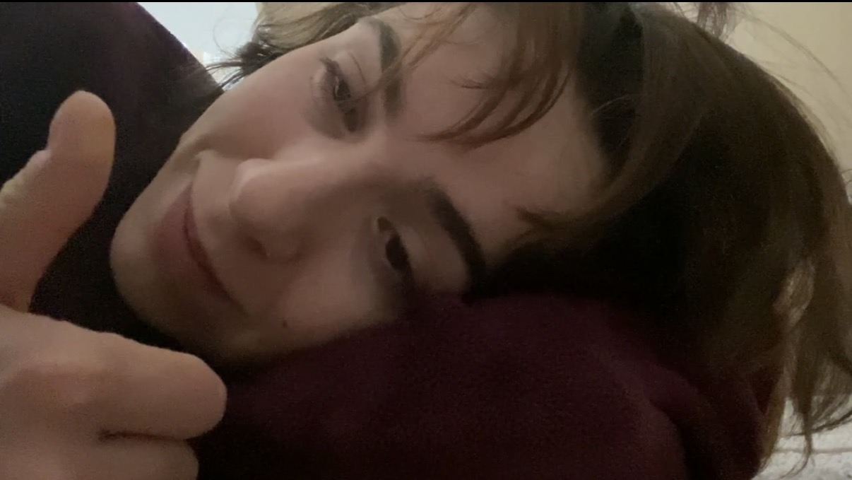 Nancy resting during recovery